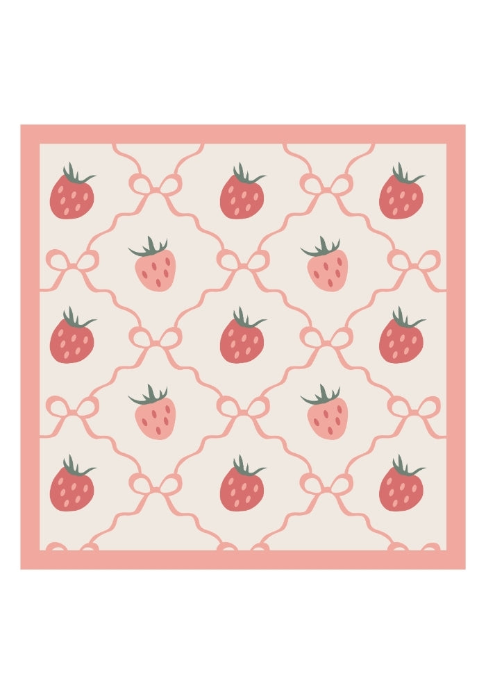 🍓  Bows + Berries | 40" x 40" | PRE-ORDER • 9.09