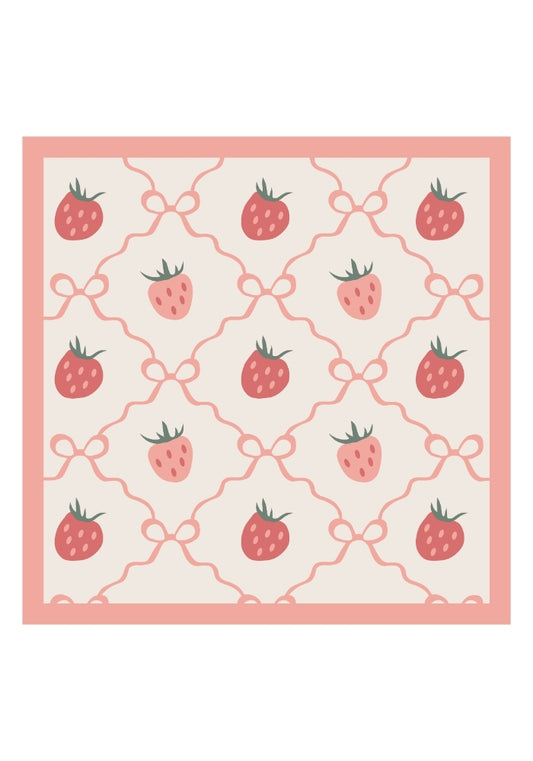 🍓  Bows + Berries | 40" x 40" | PRE-ORDER • 9.09