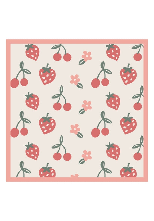 🍒 Cherry Berry Blossom | 40" x 40" | PRE-ORDER • 9.09