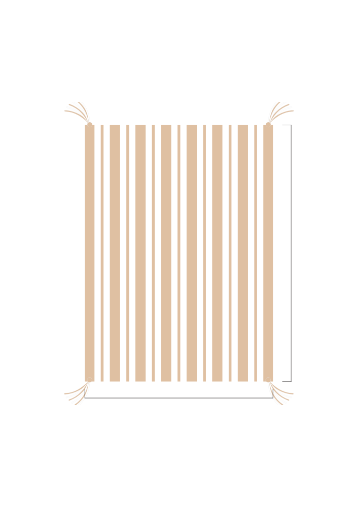 3D Stripe w/ Tassels- Stroller