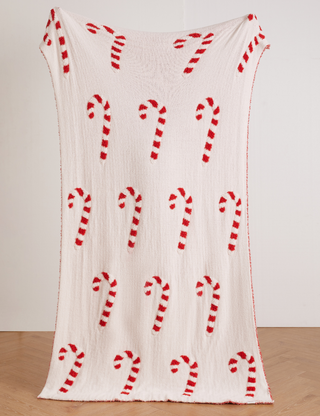 TSC x Madi Nelson: Candy Cane Buttery Blanket- Sold out