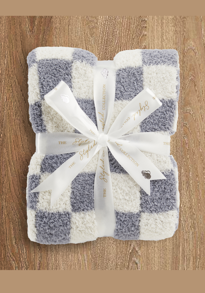 Checkered Stroller Buttery Blanket