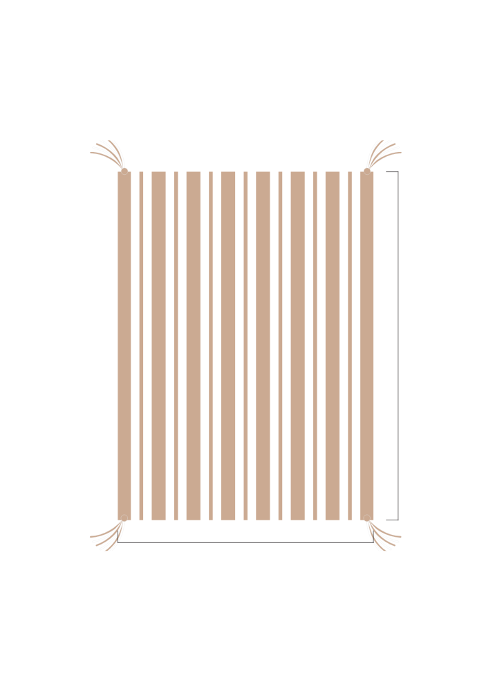 3D Stripe w/ Tassels- Stroller