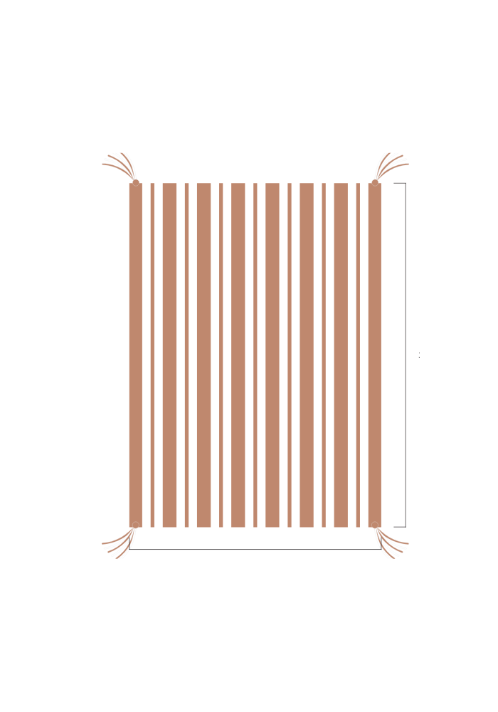 3D Stripe w/ Tassels- Stroller