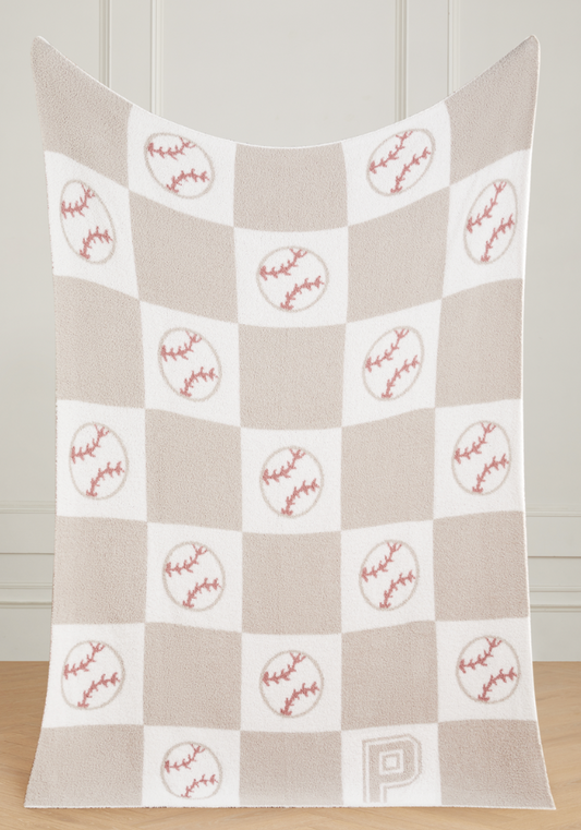 Varsity Collection: Baseball w/ Initial Buttery Blanket