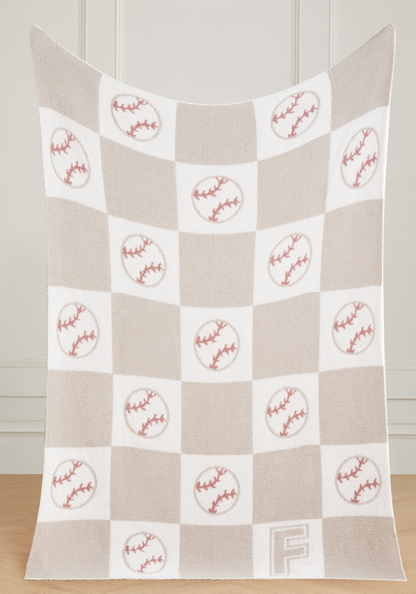 Varsity Collection: Baseball w/ Initial Buttery Blanket