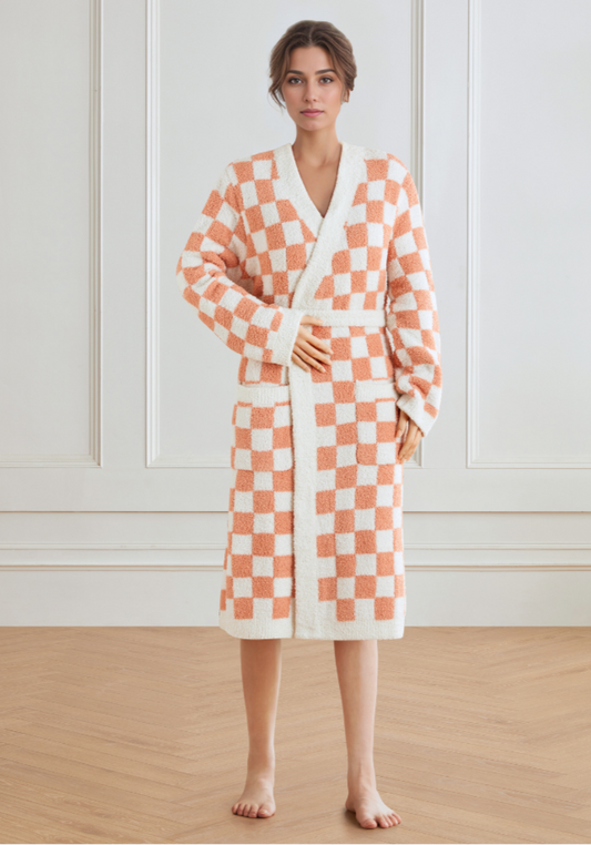 Checkered Buttery Robe- Colors