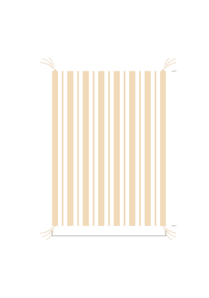 3D Stripe w/ Tassels- Stroller