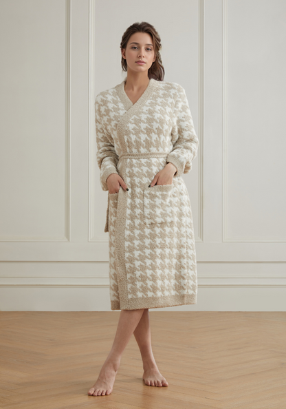 Houndstooth Buttery Robe