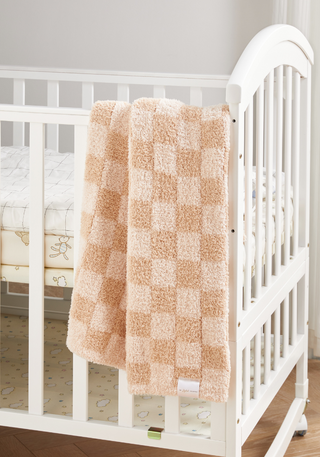 Checkered Stroller Buttery Blanket