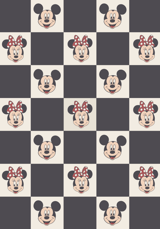 Mickey + Minnie Checkered