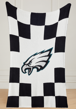 NFL Buttery Blanket- Black Check- 7 Teams Offered