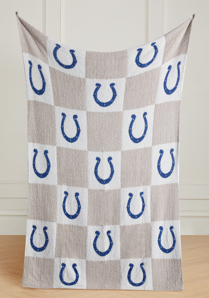 NFL Buttery Blanket- Neutral Check