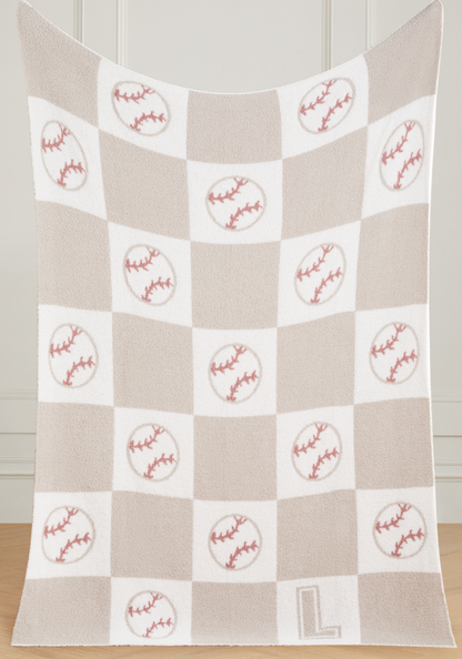 Varsity Collection: Baseball w/ Initial Buttery Blanket