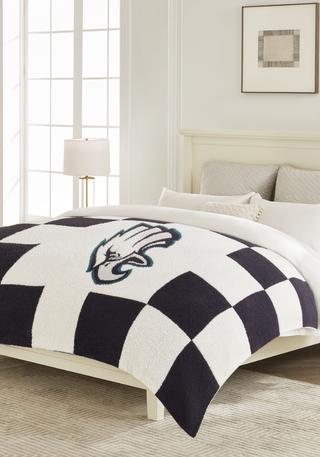 NFL Buttery Blanket- Black Check- 7 Teams Offered