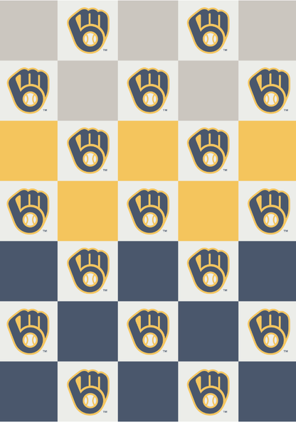 MLB Buttery Blanket- Ombre Check