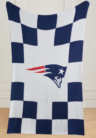 NFL Buttery Blanket- Navy Check