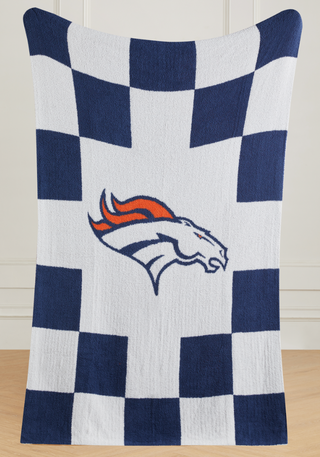 NFL Buttery Blanket- Navy Check