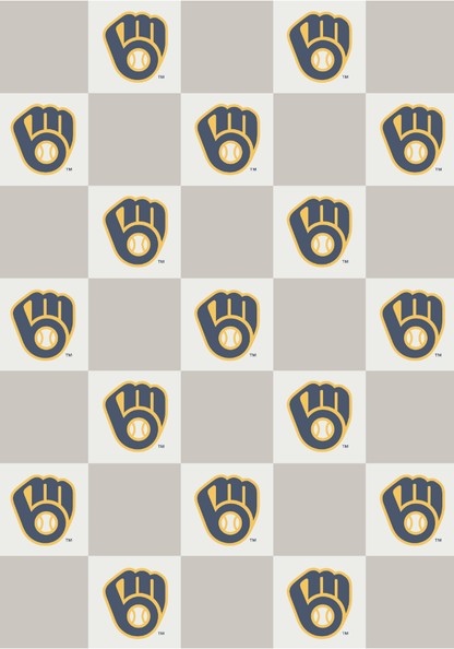 MLB Buttery Blanket- Neutral Check