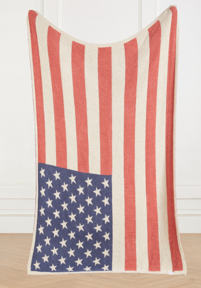 American Flag Buttery Blanket