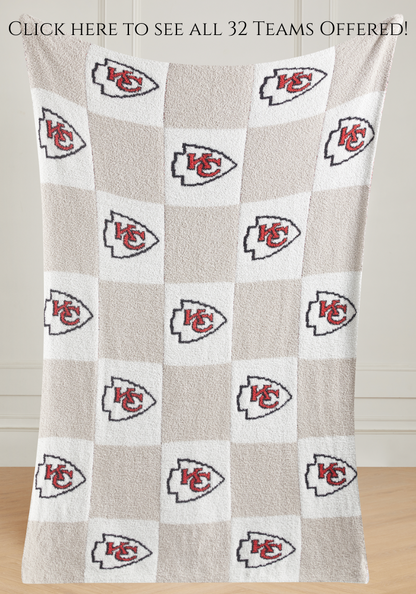 NFL Buttery Blanket- Neutral Check