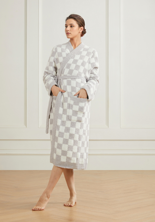 Checkered Buttery Robe- Pre Order 4-30