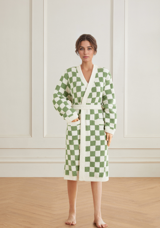 Checkered Buttery Robe- Colors