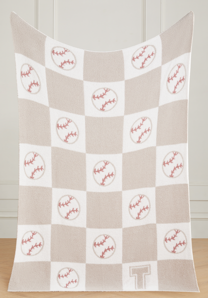 Varsity Collection: Baseball w/ Initial Buttery Blanket