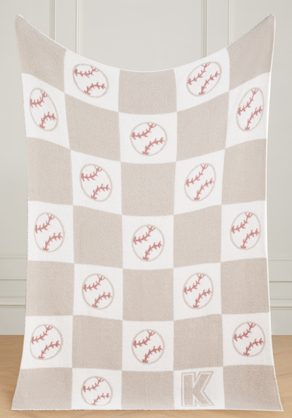 Varsity Collection: Baseball w/ Initial Buttery Blanket