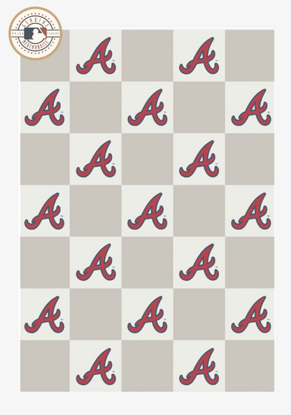 MLB Buttery Blanket- Neutral Check