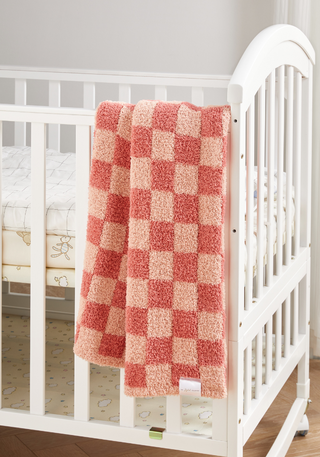 Checkered Stroller Buttery Blanket