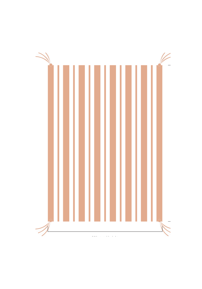 3D Stripe w/ Tassels- Stroller