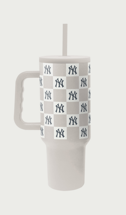 NY Yankees Check Drinkware- 40oz