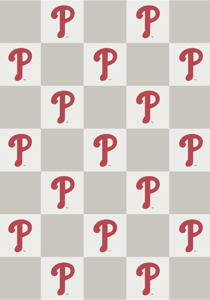 MLB Buttery Blanket- Neutral Check