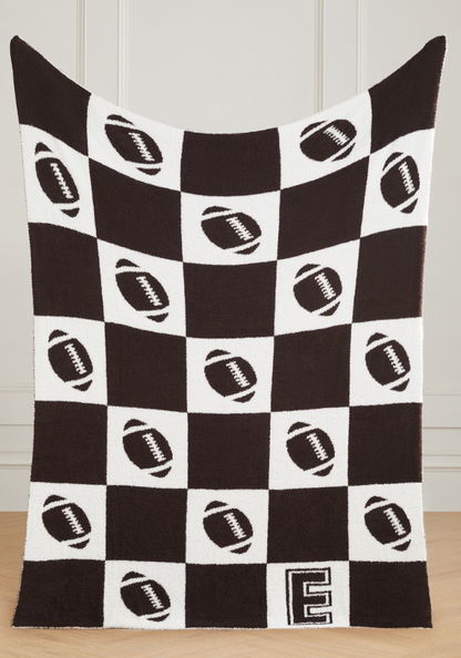 Varsity Collection: Football w/ Initial Buttery Blanket