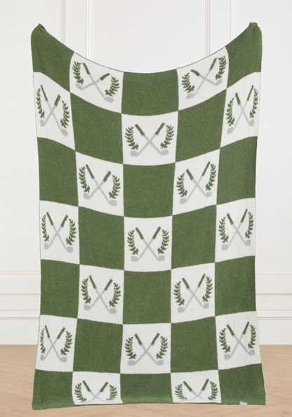 Golf Checkered Buttery Blanket