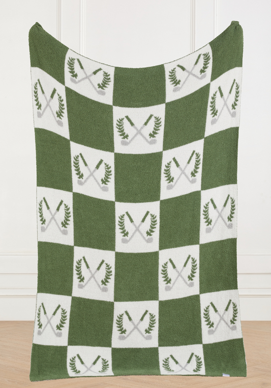 Golf Checkered Buttery Blanket