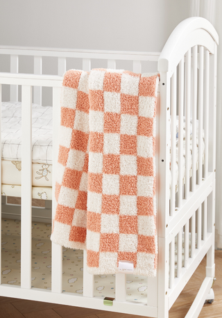 Checkered Stroller Buttery Blanket