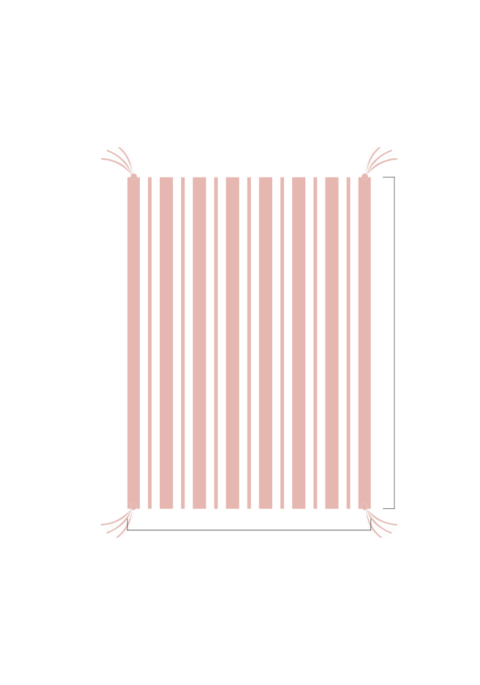 3D Stripe w/ Tassels- Stroller