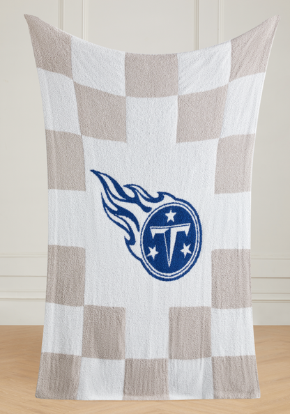 NFL Buttery Blanket- Neutral Check