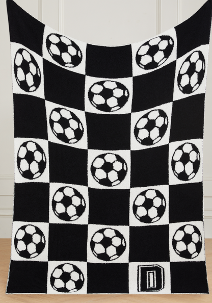 Varsity Collection: Soccer w/ Initial Buttery Blanket