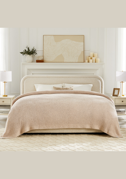 Waffle Knit Buttery Blanket- King Size