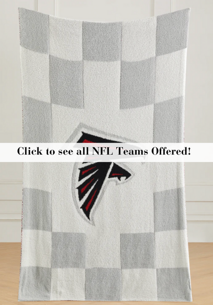 NFL Buttery Blanket- Grey Check