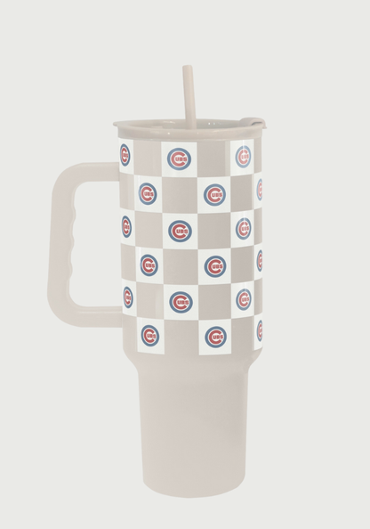 Chicago Cubs Check Drinkware- 40oz