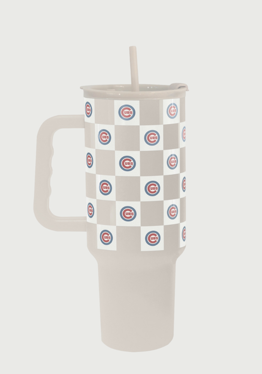 Chicago Cubs Check Drinkware- 40oz