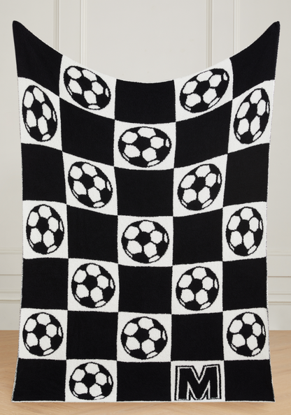 Varsity Collection: Soccer w/ Initial Buttery Blanket