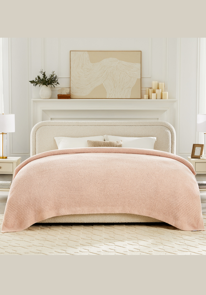 Waffle Knit Buttery Blanket- King Size