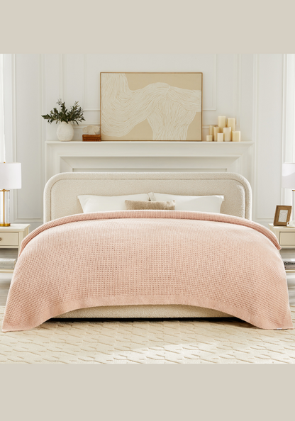 Waffle Knit Buttery Blanket- King Size