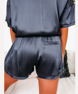 2 Piece Solid Sleepwear Set