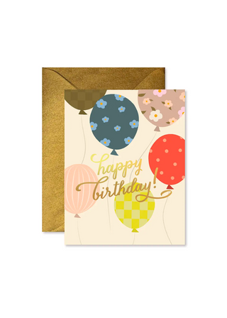 Happy Birthday Floating Balloon Card